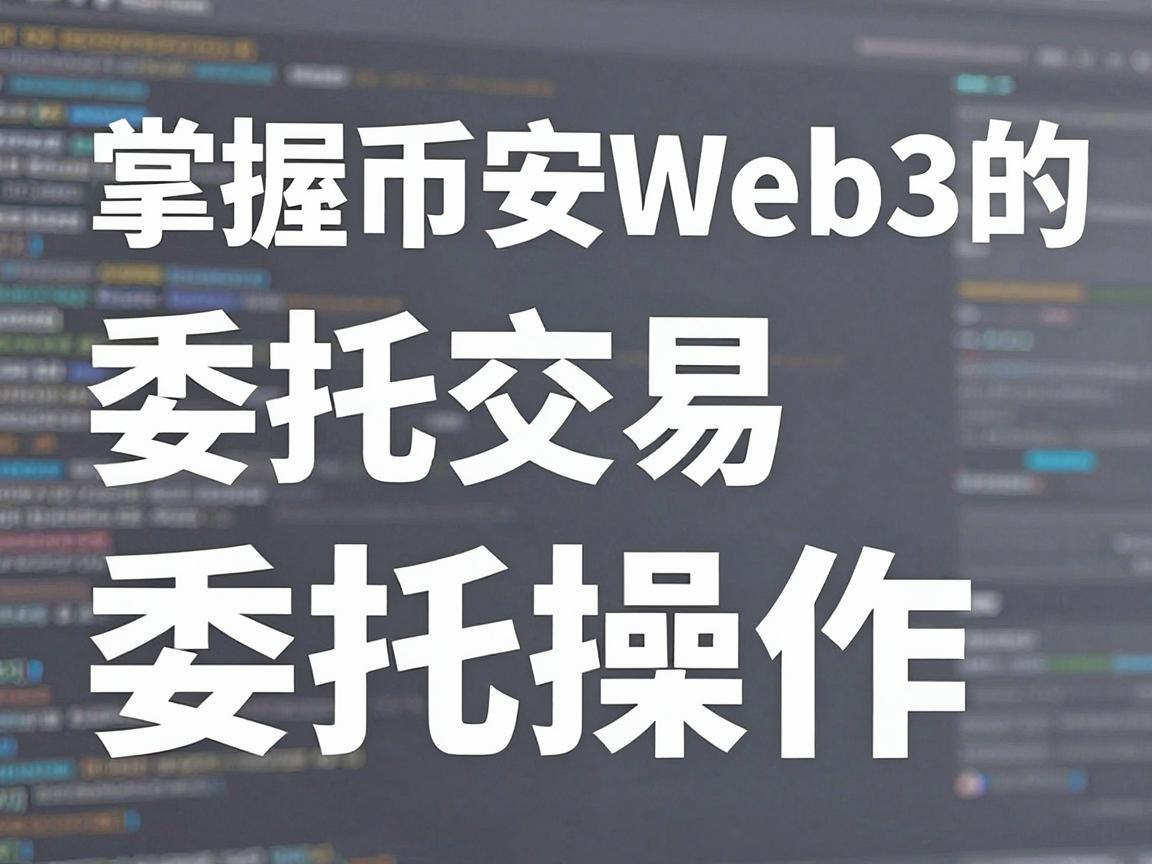 掌握币安Web3的委托交易，如何轻松进行委托操作