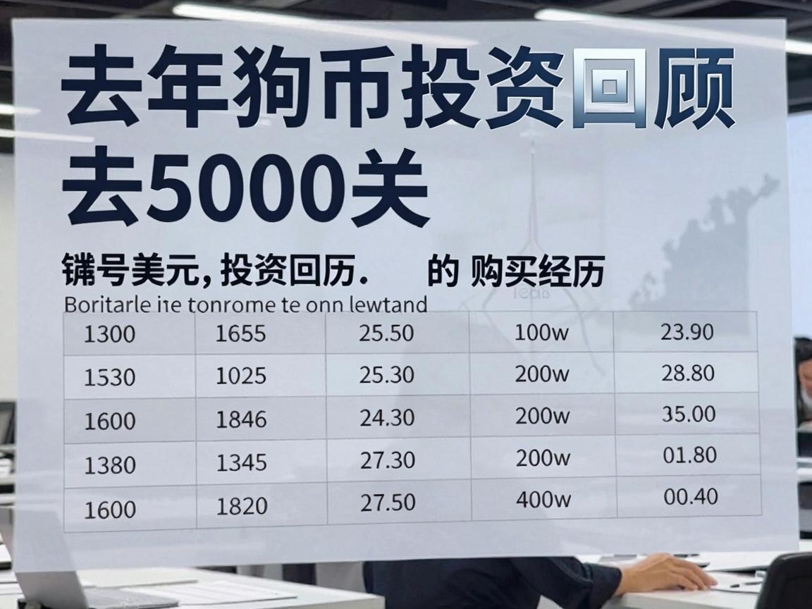 狗狗币投资回顾，去年5000美元的购买经历