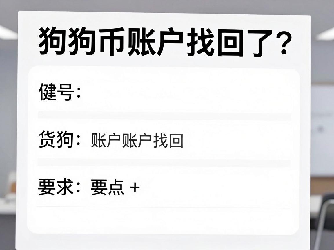 狗狗币账户找回了