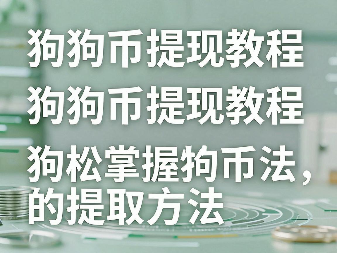 狗狗币提现教程，轻松掌握狗狗币的提取方法